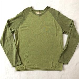 Banana Republic Pima Cotton Green Lightweight Heathered Sweater Small